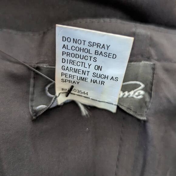 La Femme Surplice Off The Shoulder Column Gown Dress Black Satin Size 8 Preowned - Picture 8 of 8